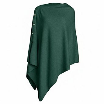 Women's Versatile Knitted Shawl Scarf Poncho Sweater Buttons Lightweight Spring Summer Fall Wraps