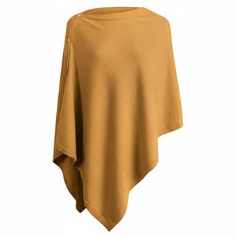 Women's Versatile Knitted Shawl Scarf Poncho Sweater Buttons Lightweight Spring Summer Fall Wraps