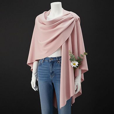 Womens Open Front Poncho Sweater Wrap Knitted Elegant Shawl Cape for Spring Fall Winter