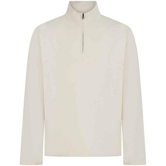 Front Row Mens Pique Quarter Zip Sweatshirt