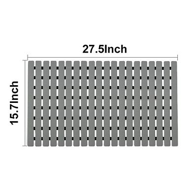 Shower Mat Non Slip Bathtub Suction Cups Drain Holes Easy Dry Easy Cut TPE PP Material