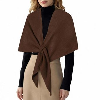 Women's Pashmina Triangle Shawl Wrap Knit Sweater Fall Winter Fashion Accessory