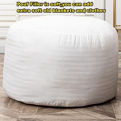Round cushion footstool filling 20x20x12 inches