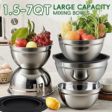 12PCS Stainless steel measuring cup set, stackable, for baking