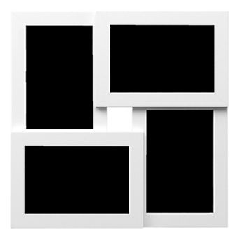 4-Opening Collage Picture Frame, MDF Display with Glass Panel, for Home or Office