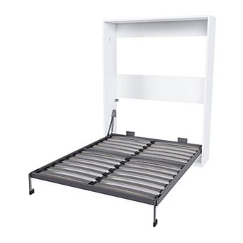 Pnronnc Foldable Queen Wall Bed Murphy Bed Cabinet w/Metal Frame Wood Slats for Guest Room Bedroom