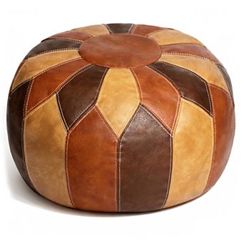 Unfilled Footstool Storage Ottoman Round Bohemian Mat