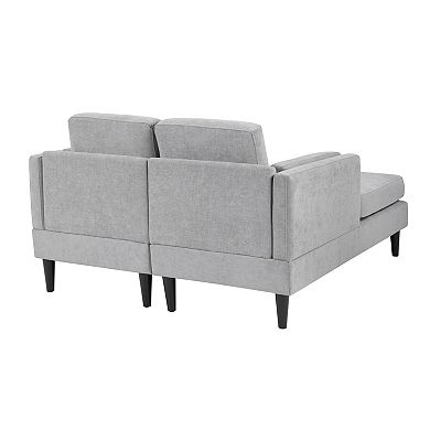 Pnronnc Chenille Convertible Sofa Bed, Modern Chaise Lounge Upholstered Couch