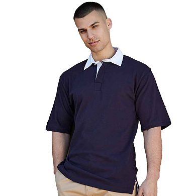 Front Row Mens Heavyweight Short-Sleeved Rugby Polo Shirt