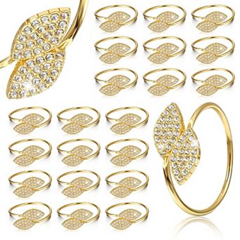 100 Leaf Napkin Rings Metal Buckles for Christmas Thanksgiving Dining Parties