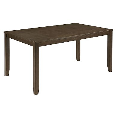 Pnronnc 6-Piece Wooden Dining Table Set, Kitchen Table Set with Bench and 4 Chairs
