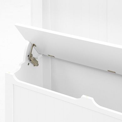 Pnronnc Hall Tree Entryway Bench with Coat Rack, Shoe Storage Compartment and 5 Hooks for Hallway