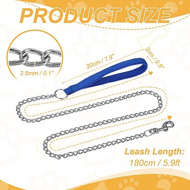 1Pc Heavy Duty Chain Dog Leash Metal Chain Dog Leash