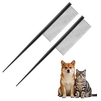 Grooming Pet Comb, Cat Hair Trimmer Combs Loose Hair Removal 2 pc