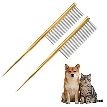 Grooming Pet Comb, Cat Hair Trimmer Combs Loose Hair Removal 2 pc