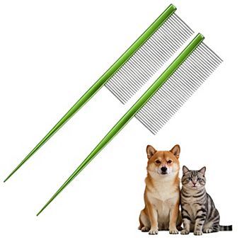 Grooming Pet Comb, Cat Hair Trimmer Combs Loose Hair Removal 2 pc