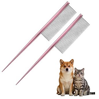 Grooming Pet Comb, Cat Hair Trimmer Combs Loose Hair Removal 2 pc