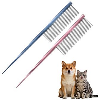 Grooming Pet Comb, Cat Hair Trimmer Combs Loose Hair Removal 2 pc