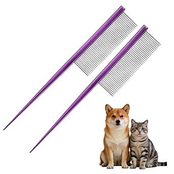 Grooming Pet Comb, Cat Hair Trimmer Combs Loose Hair Removal 2 pc