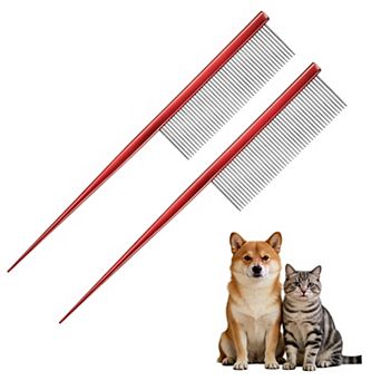 Grooming Pet Comb, Cat Hair Trimmer Combs Loose Hair Removal 2 pc