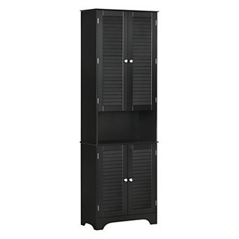 Tall Bathroom Storage Cabinet with Adjustable Shelves for Narrow Spaces
