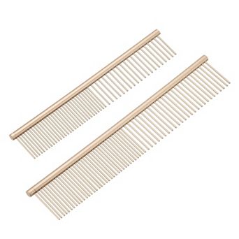 Dog Cat Comb, Pet Combs Stainless Steel Teeth Grooming Tool 2 pc