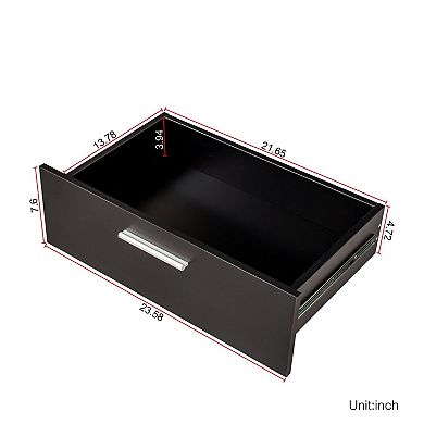 47 inch 8-Drawer Dresser for Multi-Room Storage and Organization - Black