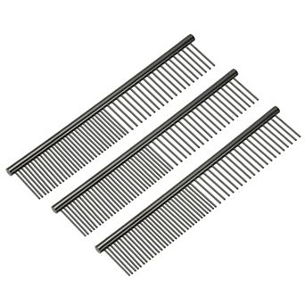 Dog Cat Comb, Rounded Ends for Long Curly Hair Pet 3 pc