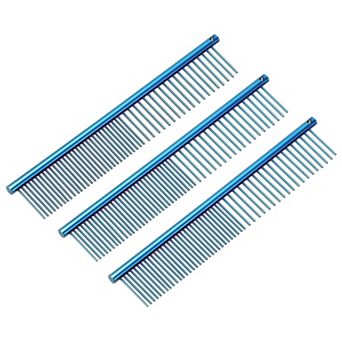Dog Cat Comb, Rounded Ends for Long Curly Hair Pet 3 pc