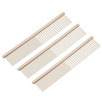 Dog Cat Comb, Rounded Ends for Long Curly Hair Pet 3 pc