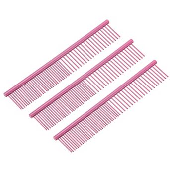 Dog Cat Comb, Rounded Ends for Long Curly Hair Pet 3 pc