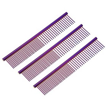 Dog Cat Comb, Rounded Ends for Long Curly Hair Pet 3 pc