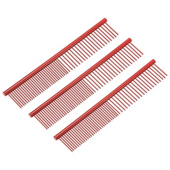 Dog Cat Comb, Rounded Ends for Long Curly Hair Pet 3 pc