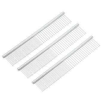 Dog Cat Comb, Rounded Ends for Long Curly Hair Pet 3 pc