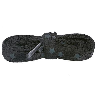 Women's Reflective Stars Shoelaces Flat Strings for Running Sneakers 2 Pairs 63.0"