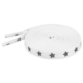 Women's Reflective Stars Shoelaces Flat Strings for Running Sneakers 2 Pairs 63.0"