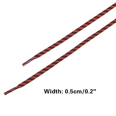 Two-Color Twill Dot Striped Round Shoelaces 2 Pairs for Martin Boots 70.9"
