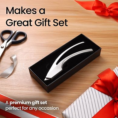 No Peeling Required Garlic Press Stainless Steel with Detachable Handle for Fine Mincing