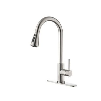 Single-Handle Pull-Down Kitchen Faucet with Temperature Control and Spray Options