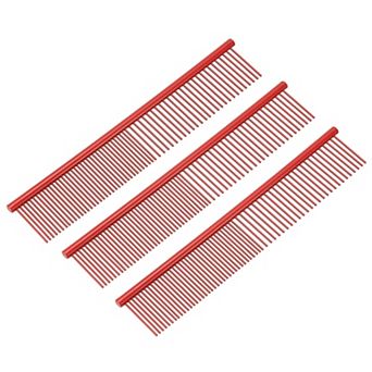 Dog Cat Comb, Rounded Ends for Knots Mats Long Curly Hair Pet 3 pc