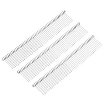 Dog Cat Comb, Rounded Ends for Knots Mats Long Curly Hair Pet 3 pc