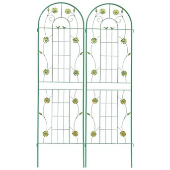 2 Pack Metal Climbing Plant Trellis for Garden Vines and Flowers
