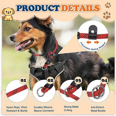 2Pcs Slip Collar for Dogs, Choke Collar for Dogs, Adjustable Stopper