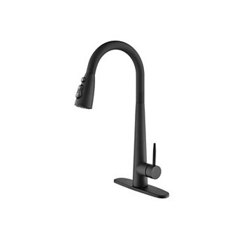 Single-Handle Stainless Steel Kitchen Faucet with Pull-Out Hose for DIY Install