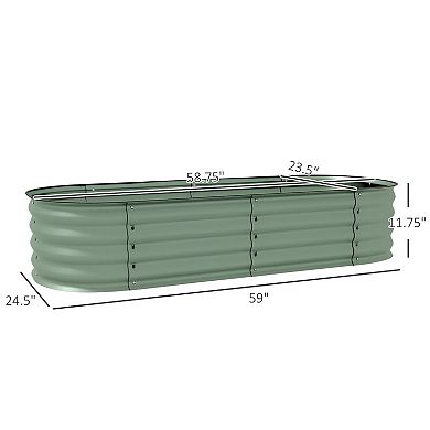 Outdoor Modular Garden Bed with Rubber-Sealed Top, Patio or Balcony Use