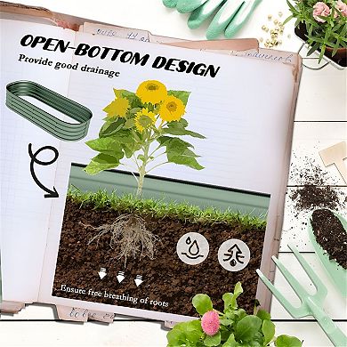 Outdoor Modular Garden Bed with Rubber-Sealed Top, Patio or Balcony Use