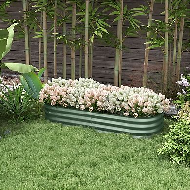 Outdoor Modular Garden Bed with Rubber-Sealed Top, Patio or Balcony Use