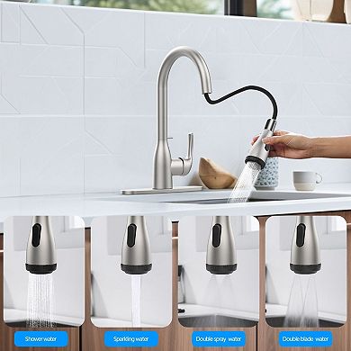 Stainless Steel Kitchen Faucet Single Handle for Everyday Use