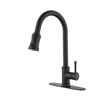 Stainless Steel Kitchen Faucet Pull Down Sprayer High Arc Single Handle
