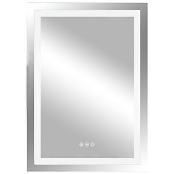 LED Bathroom Mirror Anti-Fog with Stepless Dimming and Moisture-Resistant Glass